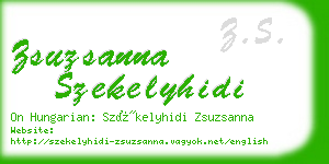 zsuzsanna szekelyhidi business card